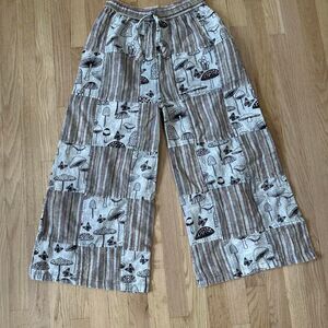 Rising international small patchwork wide leg cotton boho hippie mushroom pants